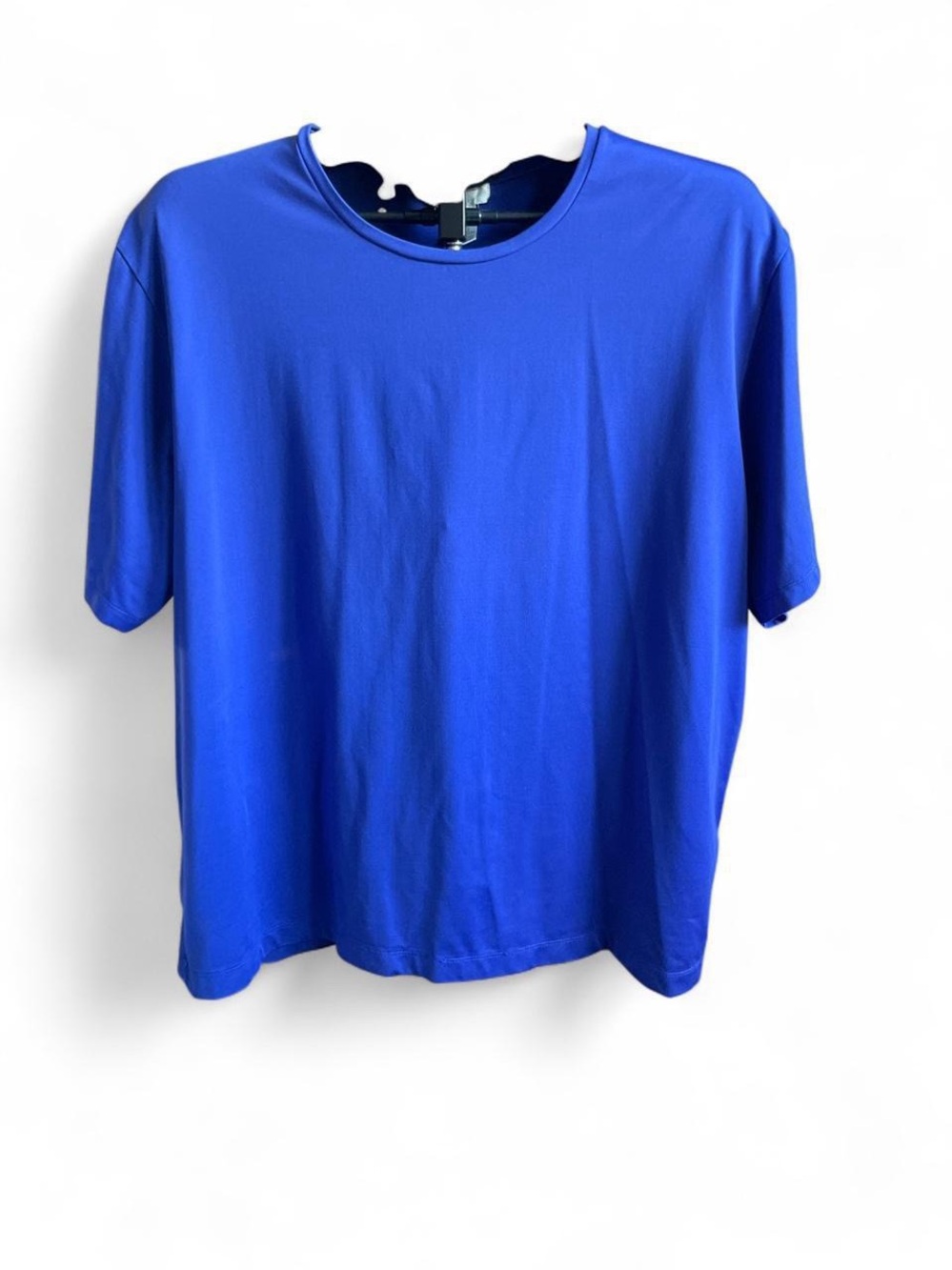 Jones New York Short Sleeve Crew Neck T-Shirt in Bright Blue